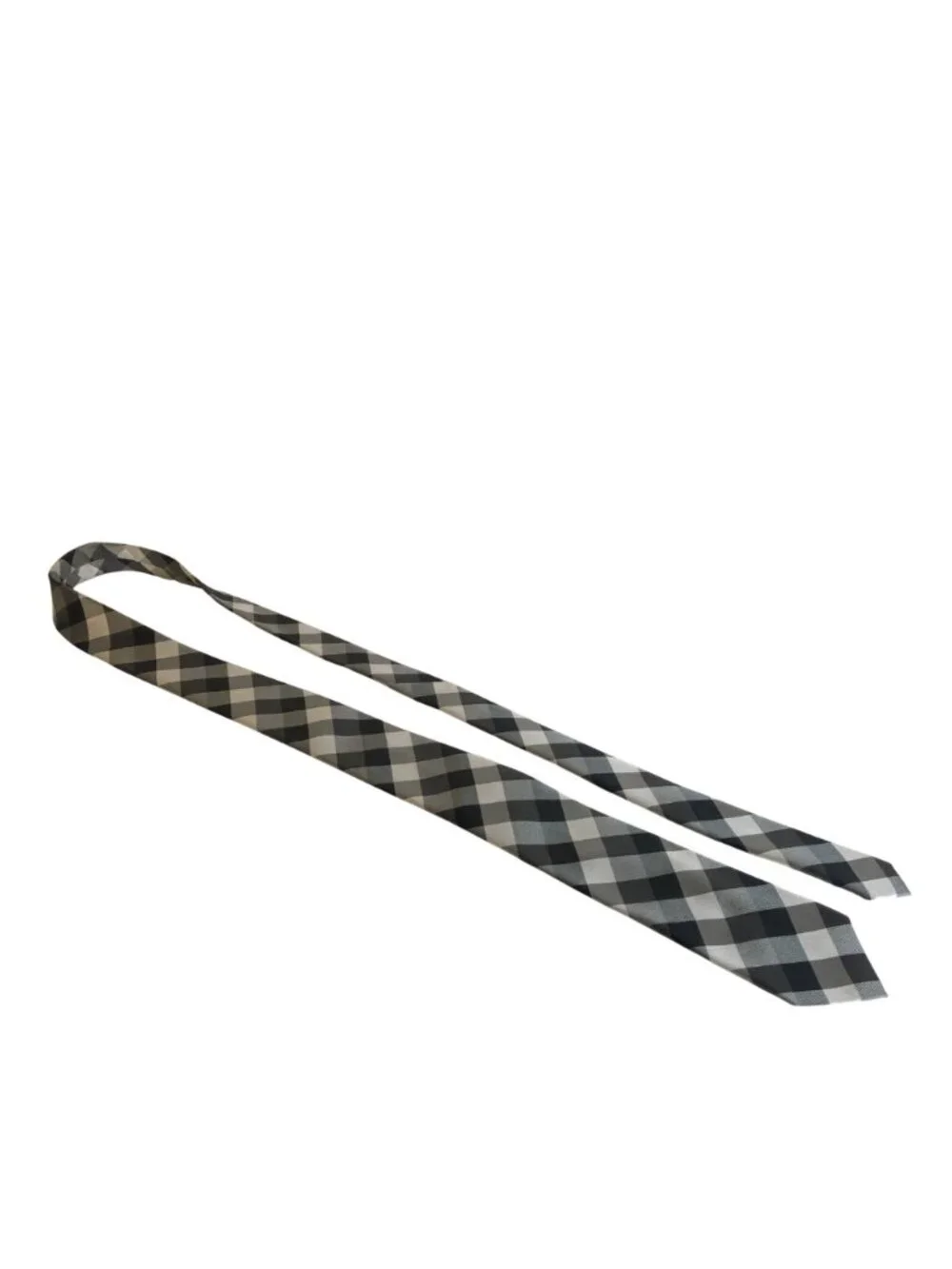 Apt 9 Tie Black White Gray Checkered Mens Slim Necktie Office Work Dad Gift